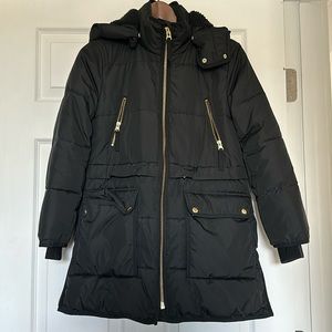 J. Crew Chateau Prima-Loft Puffer XSP Petite Black with Pockets Removable Hood